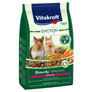 Vitakraft Emotion Beauty Selection Junior – täissööt kuni 6-kuustele dekoratiivsetele küülikutele 600g