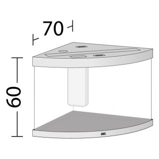 Juwel Akvaarium Trigon 190 LED Black (must-190L)
