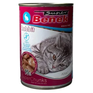 Super Benek konserv kassile küülikulihaga, tükid kastmes 415g (karp =10tk)