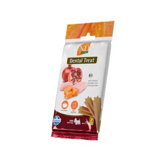 Farmina Snack Cani N&D Pumpkin hambaravi kana ja granaatõunaga 60g mini täiskasvanud koer.