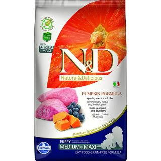 Farmina Natural & Delicious Puppy PUMPKIN Blueberry/Lamb Med/Max