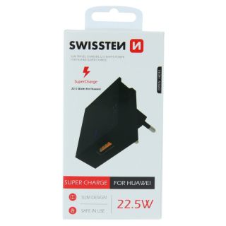 Swissten Premium 22.5W Huawei Super Fast Charge Travel charger 5V / 4.5A (FCP) (SW-HU-SFC-BK)