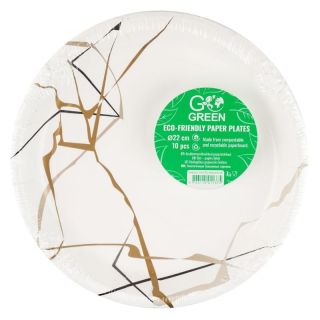 Go Green Paper Plates 22cm 10pcs (1901205)