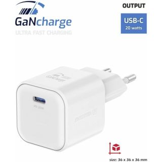 Swissten Travel Charger GaN USB-C 20W PD (22070100)