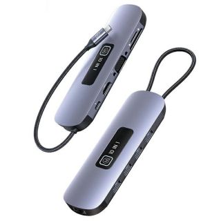 Usams 10in1 Adapter 3x USB 3.0 / TF / SD / USB-C / HDMI / RJ45 / VGA PD100W / Hub (SJ644HUB01)