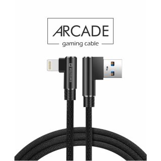 Swissten L Type Textile Universal Quick Charge 3.1 USB to Lightning Data and Charging Cable 1.2m (SW-QU-USB-LIGHT-12M-BK)