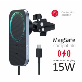 Swissten Magsafe Air Vent Car Holder With 15W Wireless Charging (65010609)