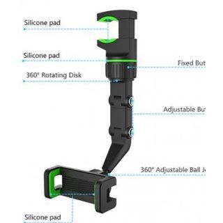 XO C107 Car phone holder with rearview mirror mount (XO-C107B)