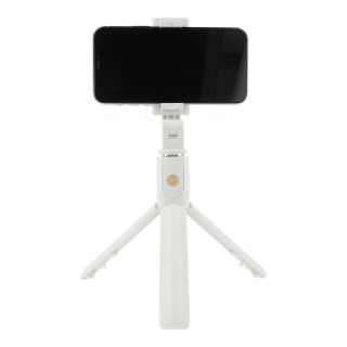 RoGer 2in1 Selfie Stick + Tripod Telescopic Stand with Bluetooth Remote Control White (RO-SELF-2IN1-WH)