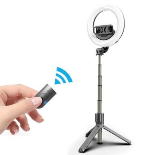 Mocco 4in1 Universal Selfie Stick with 3-Tone LED Lamp / Tripod Stand / Bluetooth Remote Control (MOC-SELF-4IN1-VLOG)