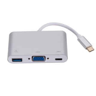 RoGer Multimedia Adapter Type-C to VGA + USB / USB-C (AD15645)