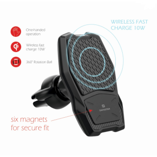 Swissten WM1-AV3 Air Vent Car Holder With Wireless Charging + Micro USB Cable 1.2m (WM1-AV3)