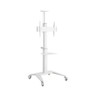 Gembird TVS-70T-02-W Aluminium TV floor stand with caster wheels (TVS-70T-02-W)