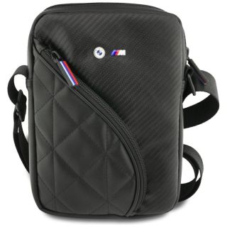 BMW Carbon Pockets & Metal Logo 8" Crossbody Phone Bag Black (BMTB8PCASEPOK)