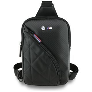 BMW Carbon Pockets & Metal Logo 10" Crossbody Tablet Bag Black (BMCPBPCASEPOK)
