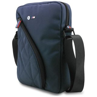 BMW Nylon Pockets & Metal Logo 10" Tablet Bag Navy Blue (BMTB10PNYPOV)