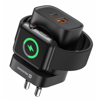 Swissten Travel Charger USB-A / USB-C / iWatch (22045520)