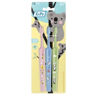 TePe Mini Toothbrush 3 pcs Extra Soft (7317400028385)