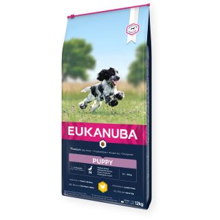EUKANUBA Kuiv Koeratoit Kutsikatele Keskmised Tõud Kanalihaga 12KG