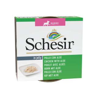 Schesir Dog Puppy koerakonserv kanaliha ja aaloega, 150g
