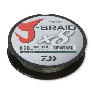 Nöör Daiwa J-Braid X8 0.20mm 150m dark green