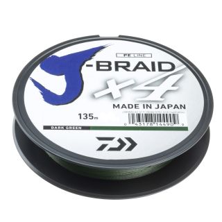 Nöör Daiwa J-Braid X4E 0.15mm 135m dark green