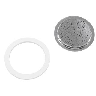 1 silikoontihend + filter Bialetti 6 tassi 0800412, inox
