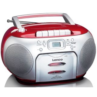 CD-raadio kassetimängijaga Lenco SCD420RD, punane