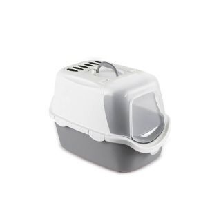 Stefanplast Liivakast Kassile "Easy Clean" Filtriga Valge/Hall