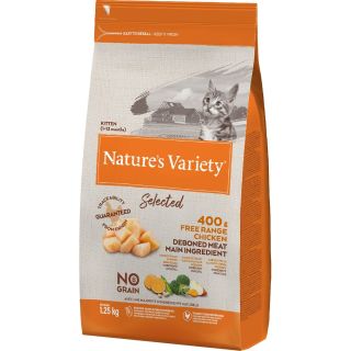 NATURE'S VARIETY Selected No Grain cat food with chicken for kittens 1,25 kg