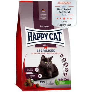 Happy Cat Sterilised Adult Bavarian Beef- 0,3kg