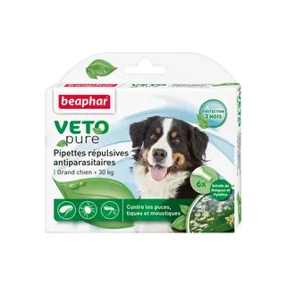 BEAPHAR Veto PURE Spot-On DOG L>15kg N3 (välisparasiitide vastane repellent koertele)