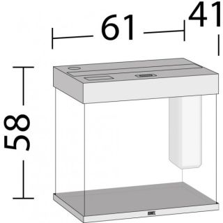 Akvaarium Lido 120 LED Light wood (hele-120L)