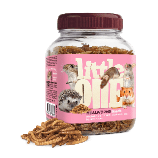 Little One Mealworms. Snack for omnivores small mammals, 70 g