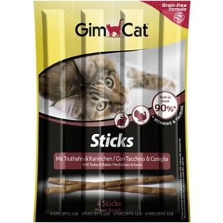 GimCat sticks Turkey & Rabbit) 4 tk. 20g