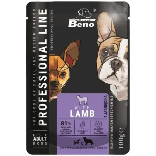 Super Beno konserv koerale S/M lambalihaga, 100g (karp =24tk)