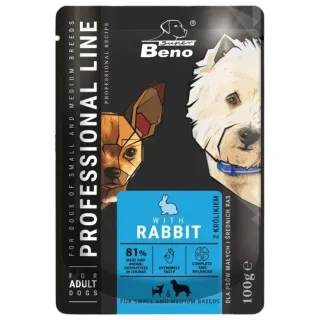 Super Beno konserv koerale S/M küülikulihaga, 100g (karp =24tk)