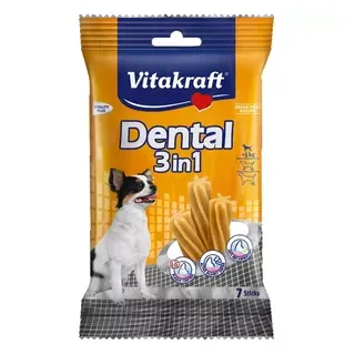 Vitakraft Dental 3in1 S närimispulgad koertele 7tk/120g