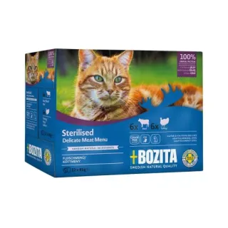Bozita Sterilised Chunks in Jelly with Meat Multibox 12x85g