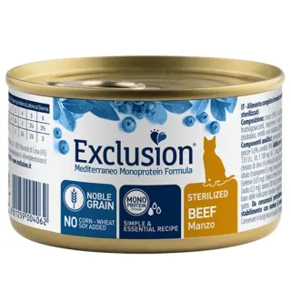 Exclusion Mediterraneo konserv kassidele loomalihaga 85g (karp =12tk)