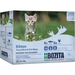 Bozita Kitten Multibox Meat & Fish in sauce 12x85g