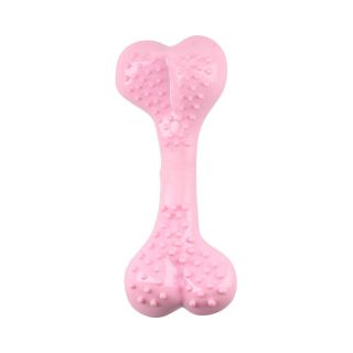 Koera mänguasi MR.STRONG, kont hammastele, maasikalõhnaline, plastikust, roosa, 12,5 cm