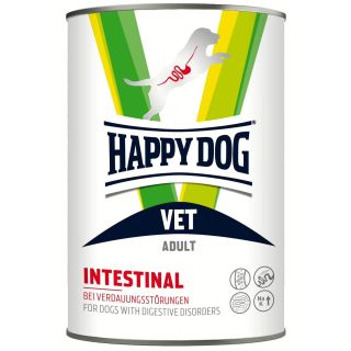 Happy Dog VET Diet Intestinal täisväärtuslik märgtoit koertele seedetrakti häirete korral 400g (pakendis 6 tükki)