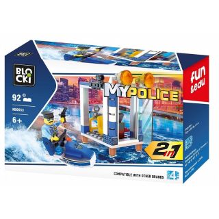 Blocki MyPolice Police station on water / KB0653 / Constructor with 57 parts / Age 6+ (KB0653)