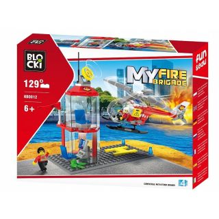 Blocki MyFireBrigade Helicopter and Control Tower / KB0812 / Constructor with 129 parts / Age 6+ (KB0812)
