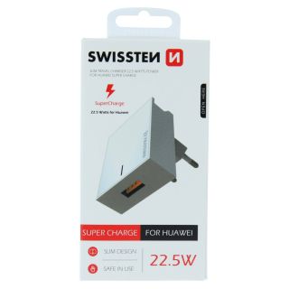 Swissten Premium 22.5W Huawei Super Fast Charge Travel charger 5V / 4.5A (FCP) (SW-HU-SFC-W)