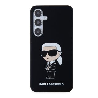 Karl Lagerfeld Liquid Silicone Ikonik NFT Case for Samsung Galaxy S24+ / black (KLHCS24MSNIKBCK)