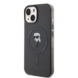 Karl Lagerfeld IML Ikonik MagSafe Case for iPhone 15 / Black (KLHMP15SHFCKNOK)