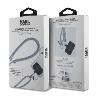 Karl Lagerfeld Universal Crossbody Strap Cord and Choupette Pins / grey (KLUCNMSCKIG)