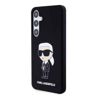 Karl Lagerfeld Liquid Silicone Ikonik NFT Case for Samsung Galaxy S24+ / black (KLHCS24MSNIKBCK)
